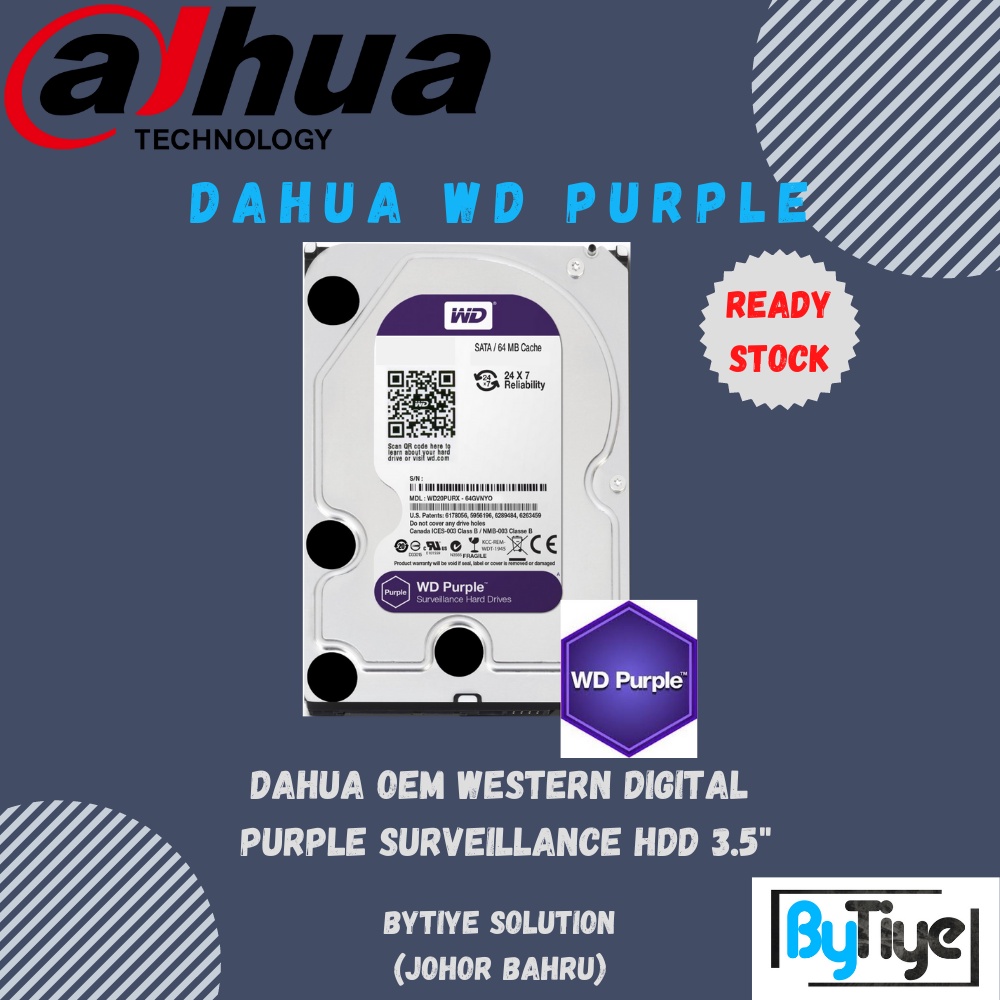 Dahua WD purple 1TB 2TB 3TB 4TB 6TB 8TB 10TB CCTV DVR NVR 西方 #2