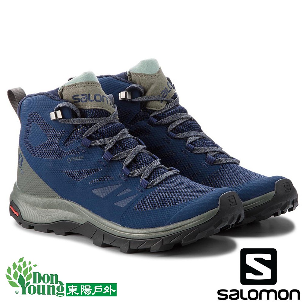 【法國SALOMON】男款 OUTline Mid GTX 中筒登山鞋 L40476400