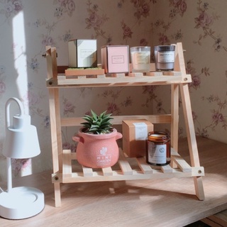 少量現貨🔥『DI SELECT』台灣出貨🪴ins創意木質雙層置物架 盆栽架 桌上書架 文具置物架 木架