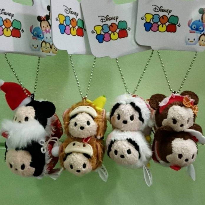 【MiKi】現貨 正版 單賣 日本迪士尼 TSUM TSUM 吊飾 米奇&amp;米妮 聖誕節聖誕老人 猴造型 雞造型 情人節