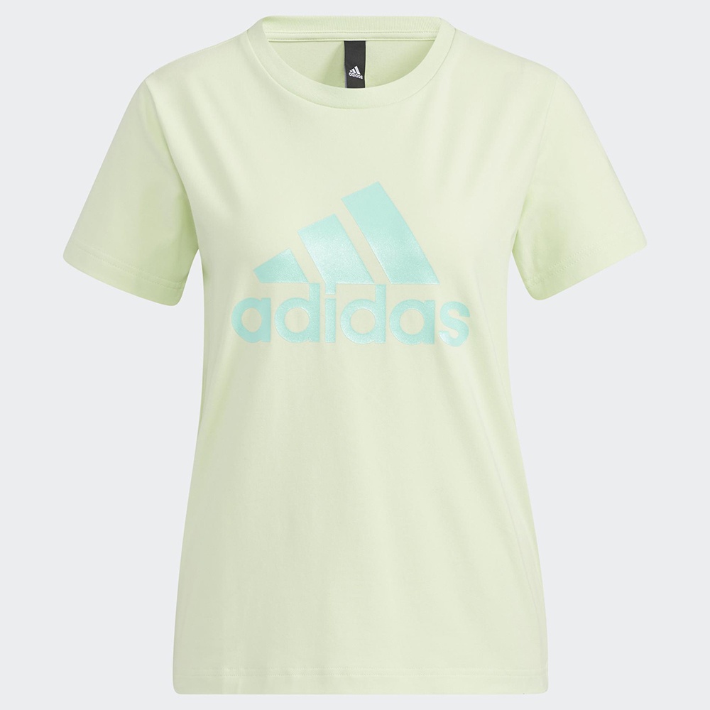 Adidas FUTURE ICONS 女裝 短袖 T恤 LOGO 棉 黃綠【運動世界】HE9976