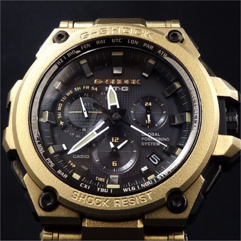 G-SHOCK CASIO卡西歐MT-G系列日本工藝太陽能GPS電波錶MTG-G1000RG（中古現貨）全球現量700隻