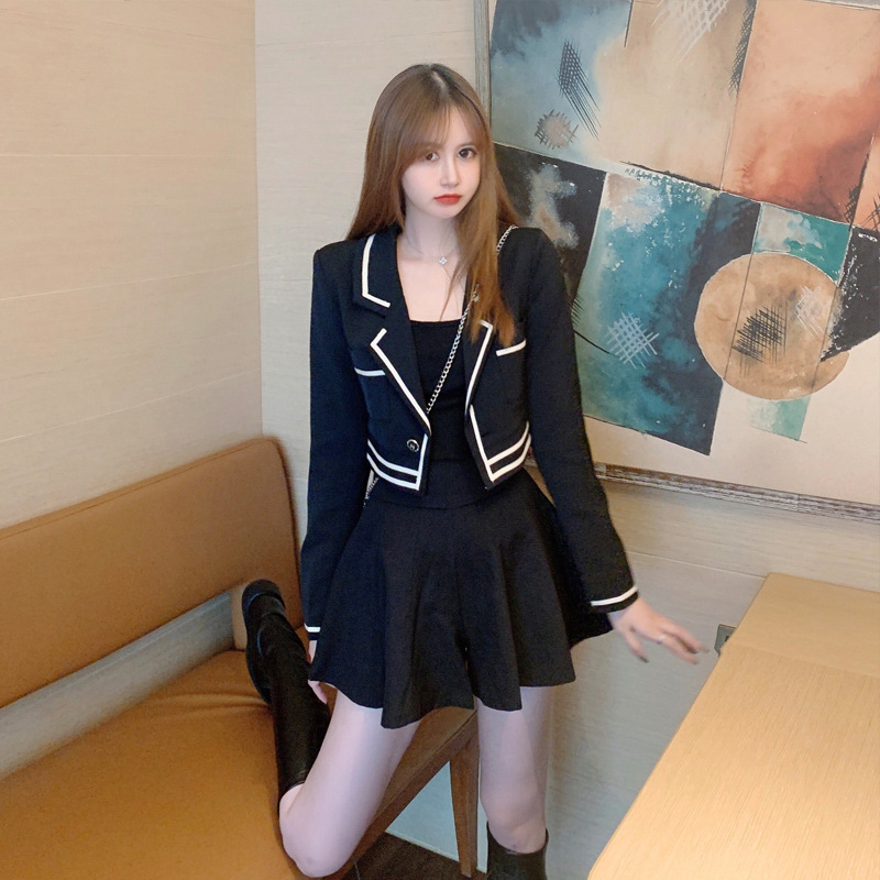 秋季jk制服小個子顯高御姐輕熟女可鹽可甜小西裝炸街百褶裙套裝女 蝦皮購物