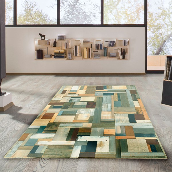 【范登伯格】專業3D印染絲質地毯-方塊 115x170cm