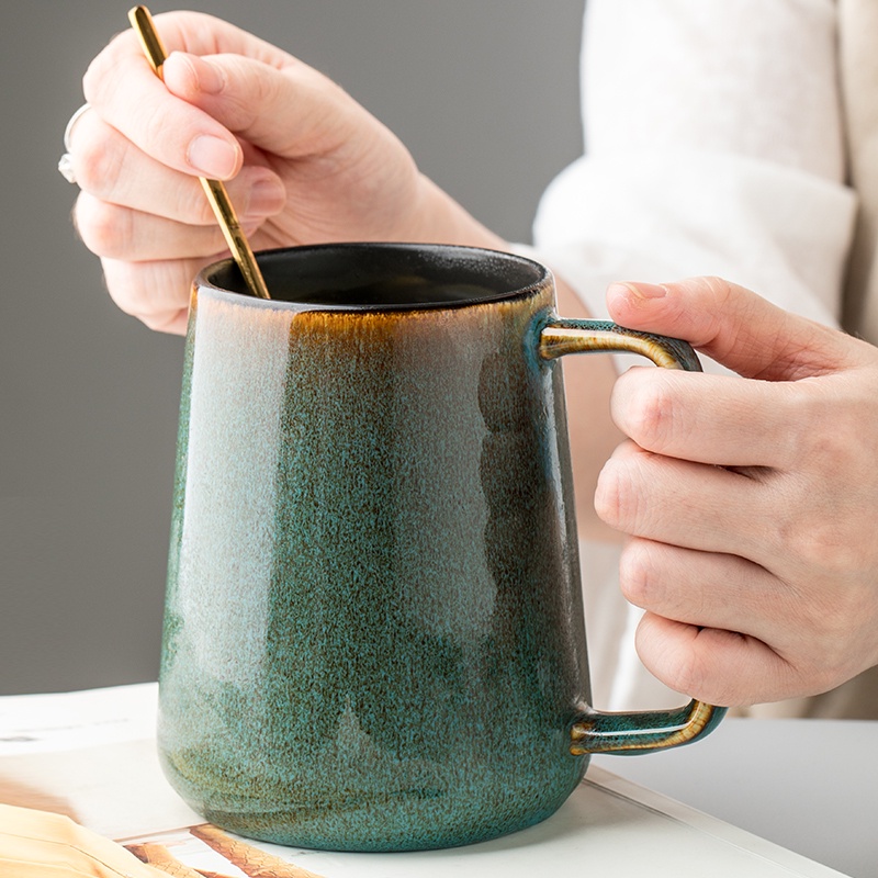 600ml容量杯大容量簡約ins咖啡杯家用陶瓷杯馬克杯