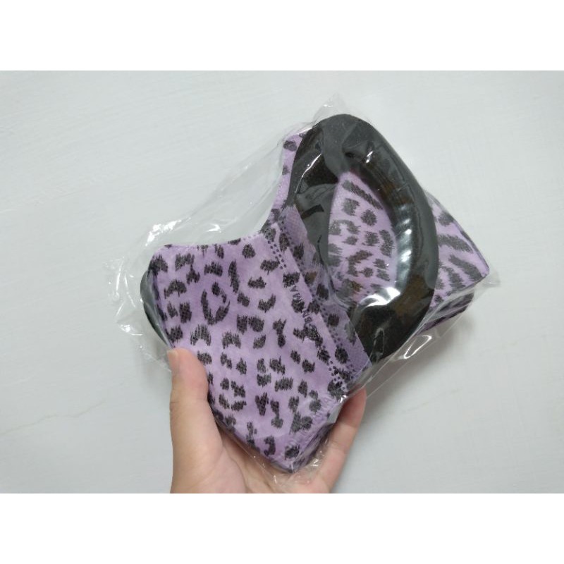 bnn 成人立體口罩 耳掛 無壓條 紫豹紋 50入雙鋼印 盒裝