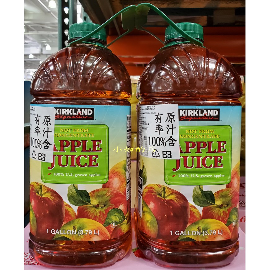 【小如的店】COSTCO好市多線上代購~KIRKLAND 鮮榨蘋果汁(3.79公升*2入) 158996