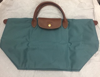 法國 全新品 Longchamp 經典 Le Pliage 系列 褶疊短把水餃購物包 購物袋 摺疊手提包 (M)