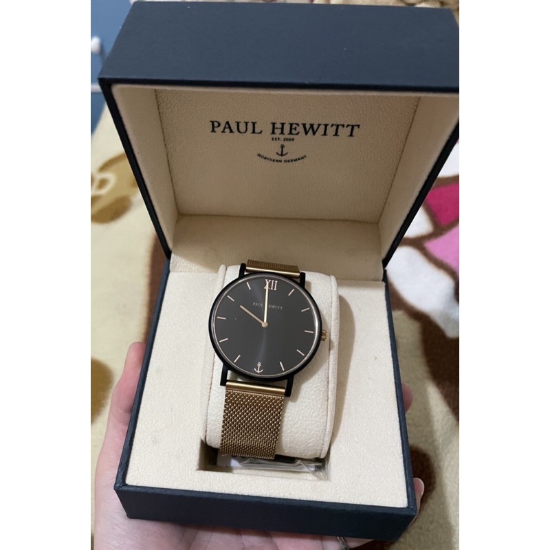 PAUL HEWITT 二手手錶 米蘭錶帶 黑金