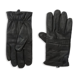 美國百分百【全新真品】Calvin Klein 手套 CK 防寒 保暖 皮質 皮手套 配件 騎士 黑 M L號 AV44