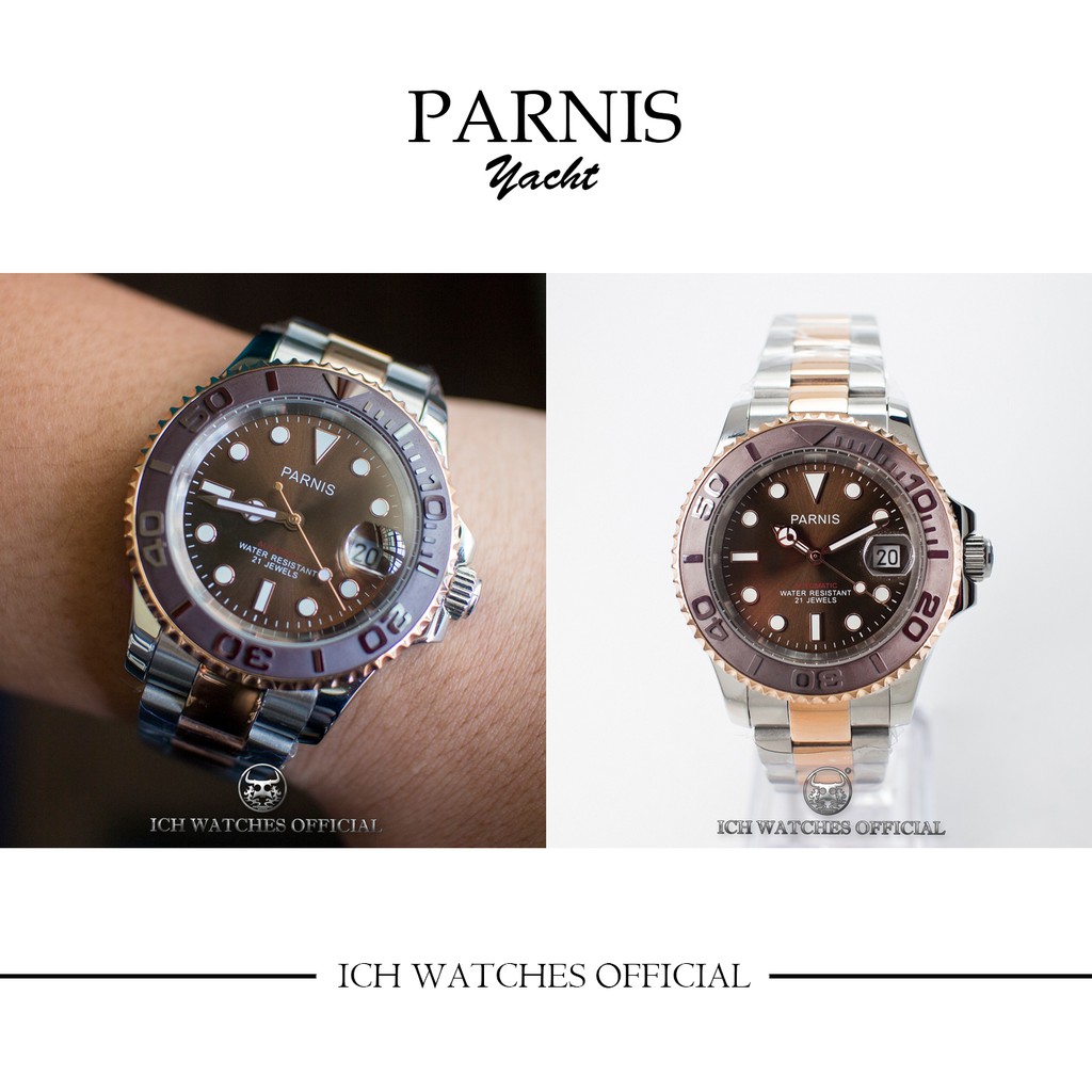 原裝進口瑞士PARNIS YACHT陶瓷錶圈遊艇機械錶-116655116622手錶男錶女錶水鬼潛水錶運動錶生日禮物