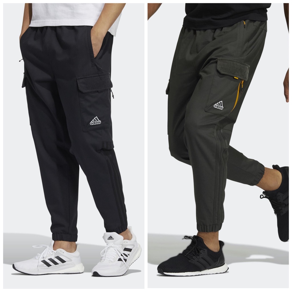 【豬豬老闆】ADIDAS WOVEN PANTS 工作風 休閒 運動 縮口褲 長褲 男款 黑HD0353 綠HD0354