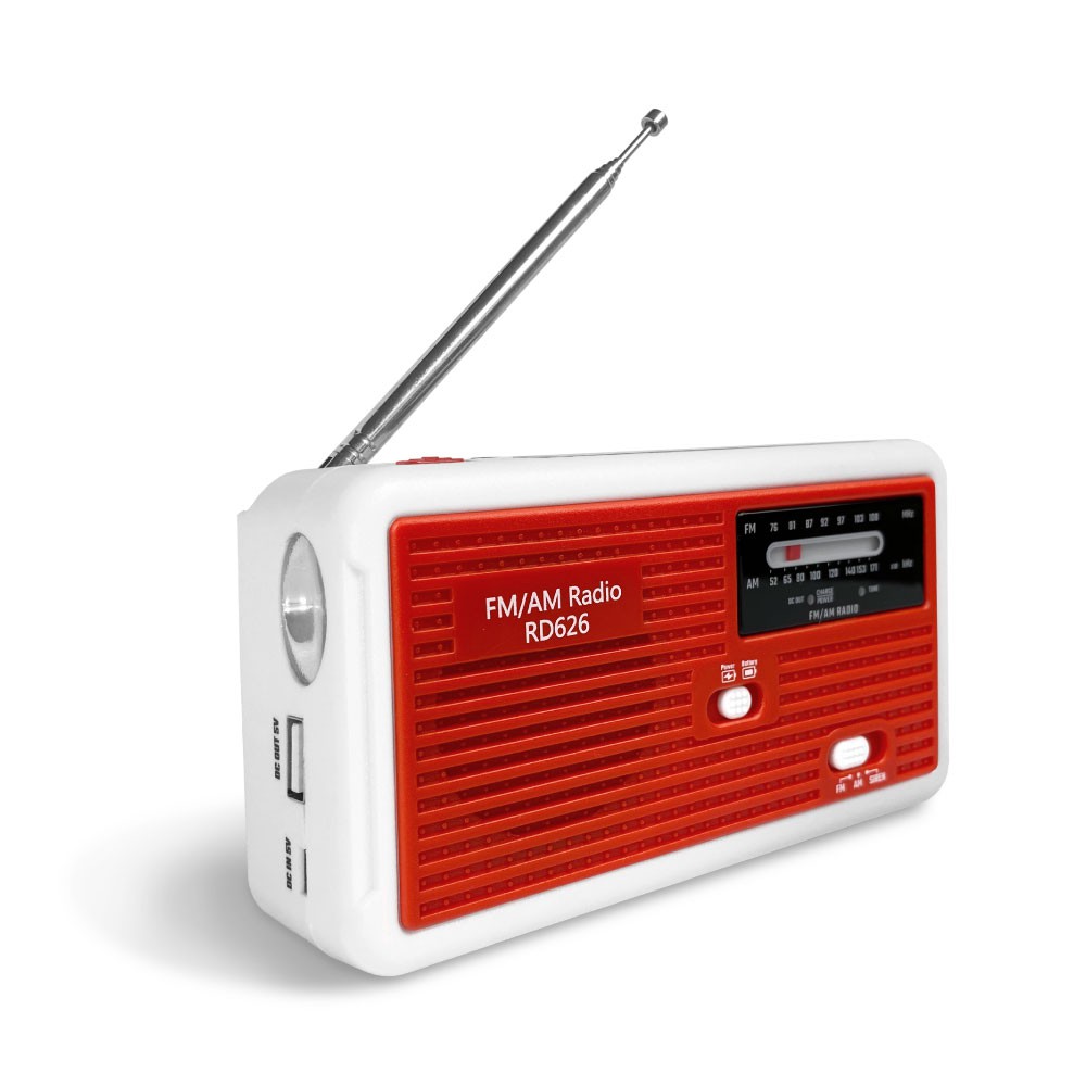 LED手搖充電式緊急照明 手電筒 地震 防災用品 收音機 廣播 SOS RD626
