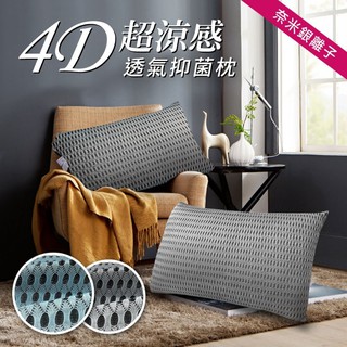【樂樂生活精品】專利4D超涼感奈米銀離子透氣抑菌枕(一入)2色任選 (請看關於我) MG