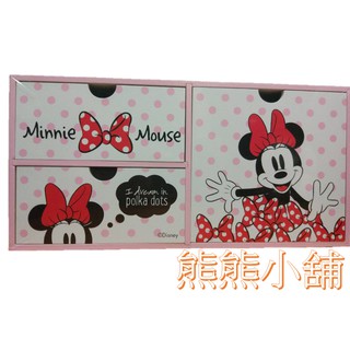 Minnie Mouse橫式木製收納盒 置物盒 木製 橫式抽屜盒
