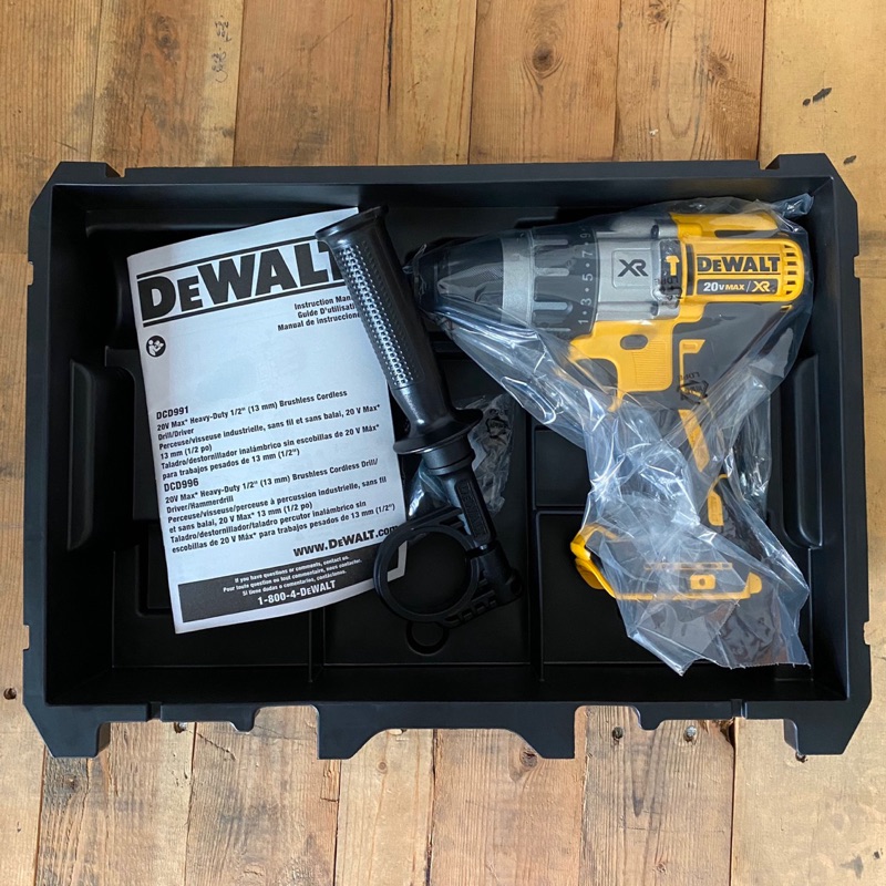 全新美製DeWALT DCD996 無刷震動電鑽+變形內盒