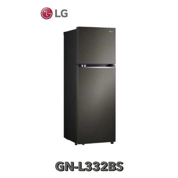 【LG 樂金】335L 智慧變頻雙門冰箱/星夜黑 GN-L332BS