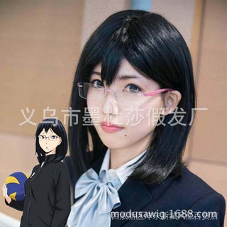 Cosplay假髮排球少年清水潔子動漫遊戲cos中長直發頭套vacp 蝦皮購物