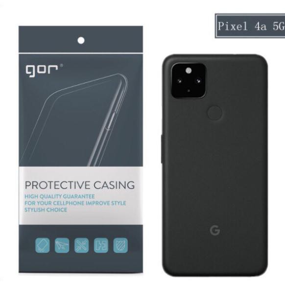 Google Pixel 4A 5G 矽膠套高端 Gor,透明,極其靈活,薄 0.4mm