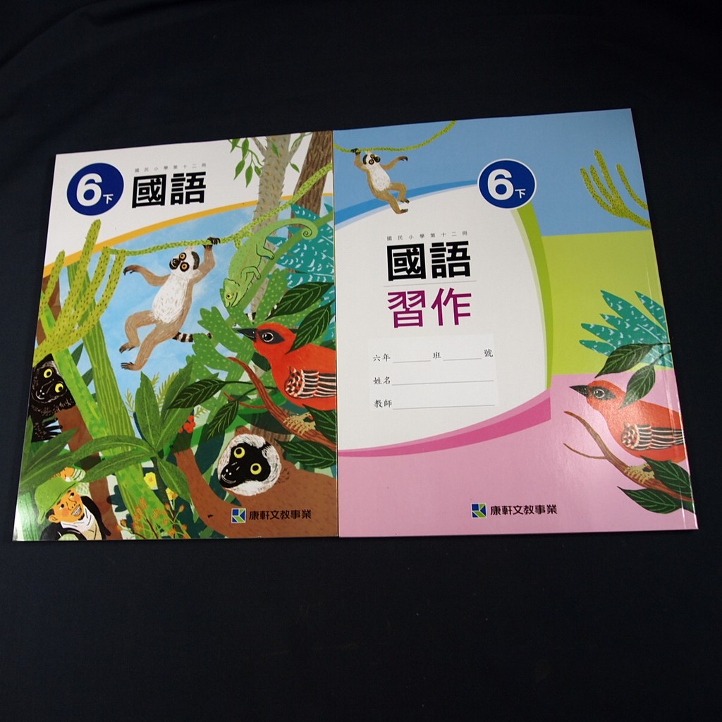 【考試院二手書】《國小國語6下課本+習作》│康軒A│八成新(11E35)