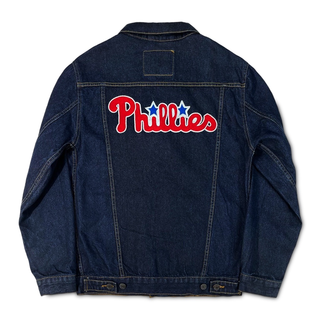 [稀有品] Levi's 李維斯 MLB Phillies 費城人隊 絕版聯名牛仔外套 單寧夾克 S號