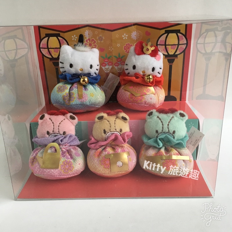 [Kitty 旅遊趣] Hello Kitty 絨毛擺飾組 女兒節娃娃組 凱蒂貓 小玩偶 收藏 禮物