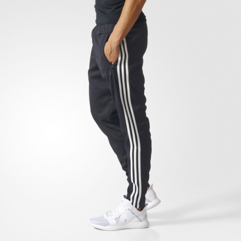 （全新M號公司貨）Adidas 愛迪達 TIRO 3-STRIPES BS4957三條 拉鍊窄版 黑色 運動褲 運動長褲