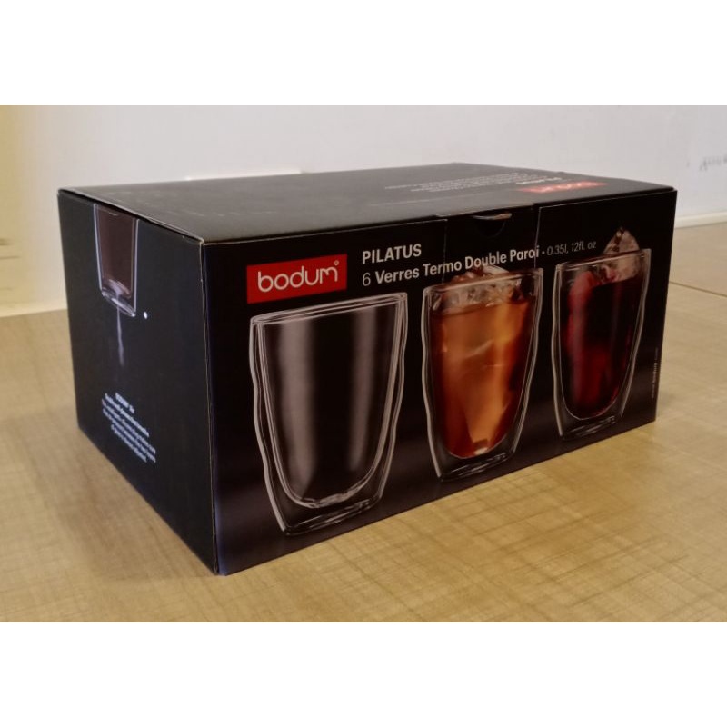 ★全新★bodum pilatus 雙層玻璃杯350cc( 6入)