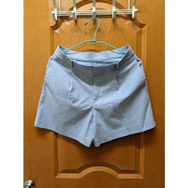 UNIQLO smart短褲 女 L號 紫灰色 深藍色 上班 穿搭