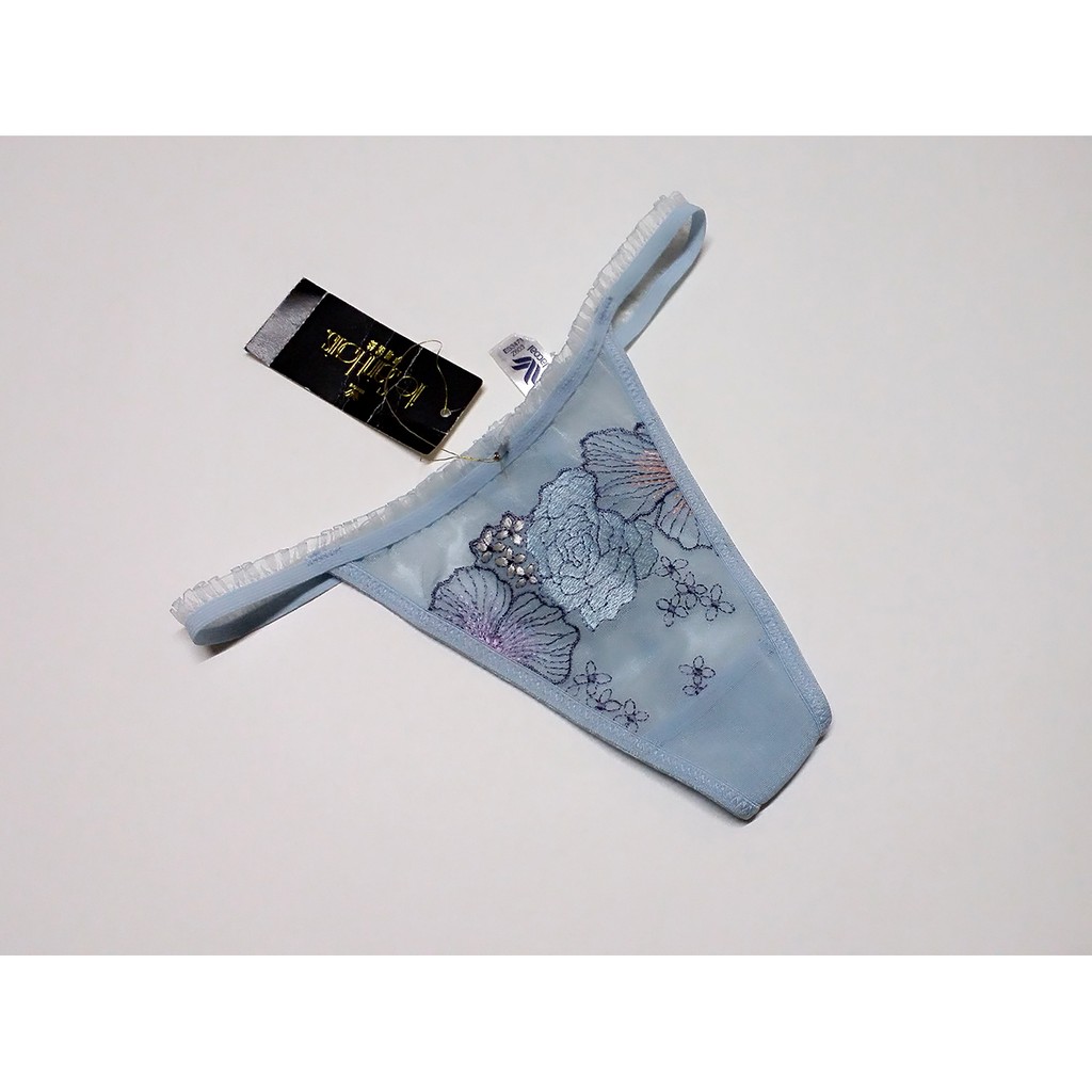 華歌爾/淺藍刺繡細帶丁字褲【M】~$150元(原價$450)
