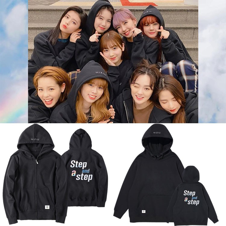 小幸運 Niziu出道專輯step And A Step周邊同款拉鏈外套連帽衛衣應援服 蝦皮購物