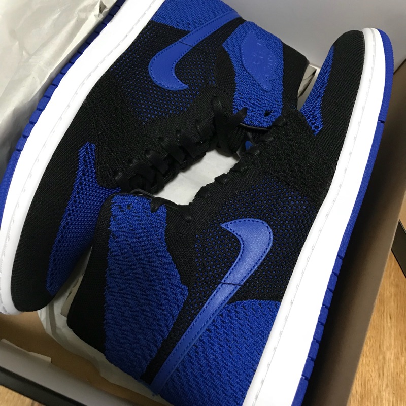 Jordan 1 flyknit 黑藍編織 10.5