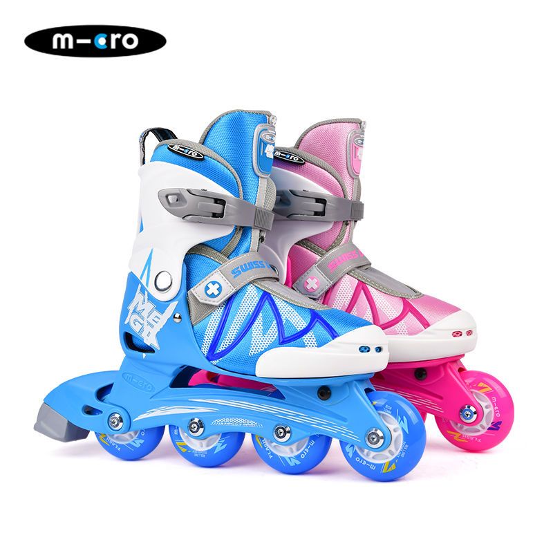Micro邁古輪滑鞋全閃光兒童全套裝溜冰鞋可調旱冰初學者直排輪限時優惠