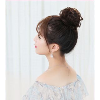 女假髮 丸子頭 包包頭 真人髮-青春少女 假髮片 新娘盤髮 髮髻 盤髮器 蓬鬆髮圈 【不然飾】 OTUI