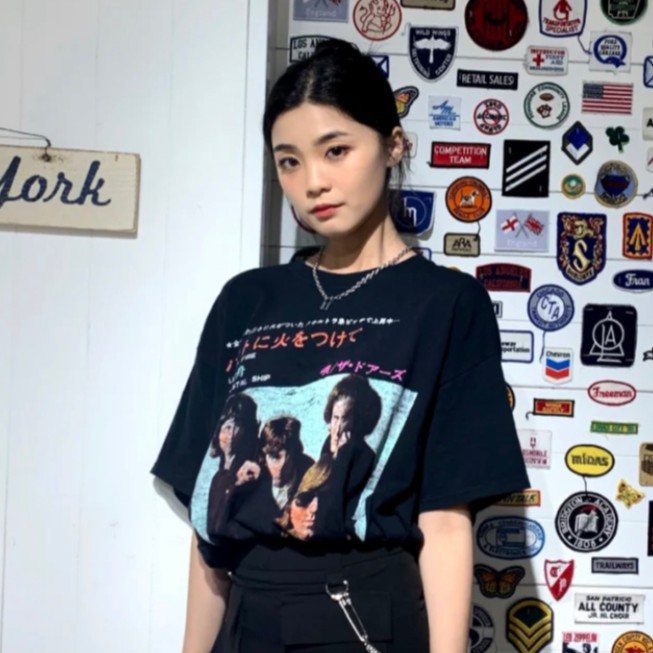 現 Brandy Melville 純棉復古樂團短袖上衣the Doors Japan Top 蝦皮購物