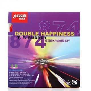 桌球孤鷹~桌球膠皮 正品 紅雙喜874中顆 874生膠 2.2海綿