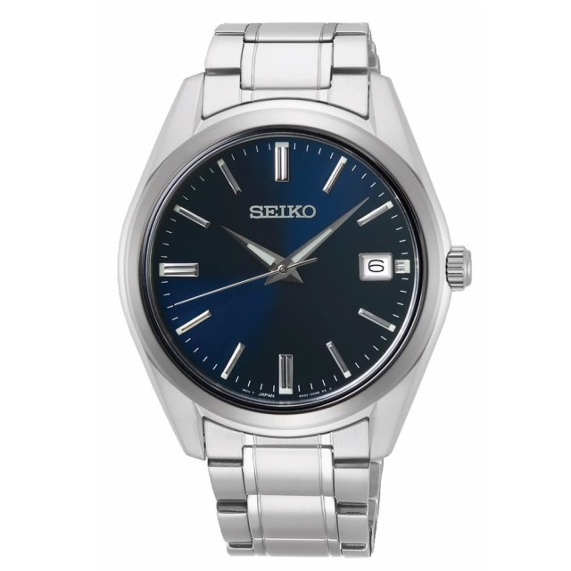 SEIKO 精工 CS時尚石英手錶-藍x銀/39mm(SUR309P1/6N52-00A0B)【ERICA STORE】