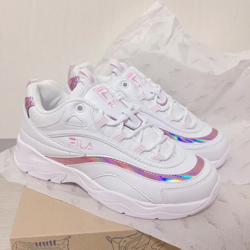 fila ray shiny pink