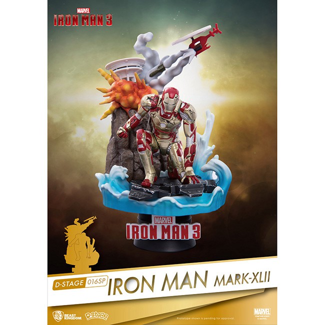 含稅正版授權d Stage 場景模型鋼鐵人馬克42 公仔模型漫威英雄marvel Iron Man 野獸國 蝦皮購物