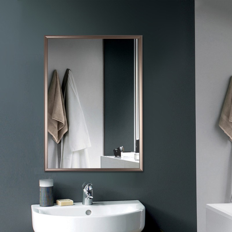【開心購】 定制鋁合金北歐式鏡子框壁掛相框穿衣鏡衛生間浴鏡裝飾掛墻防水框