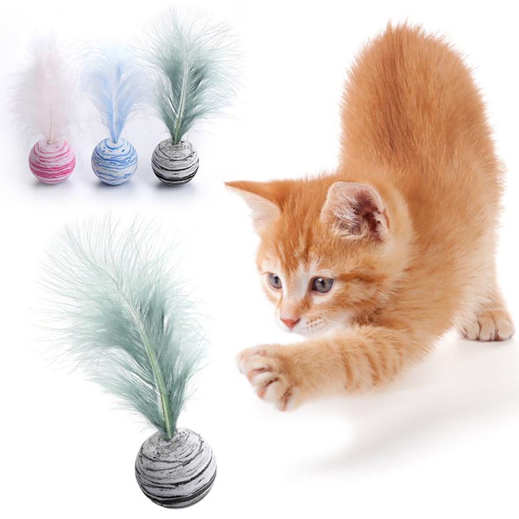 寵物貓玩具球行星紋理圖案 EVA 輕質泡沫球,適合小貓