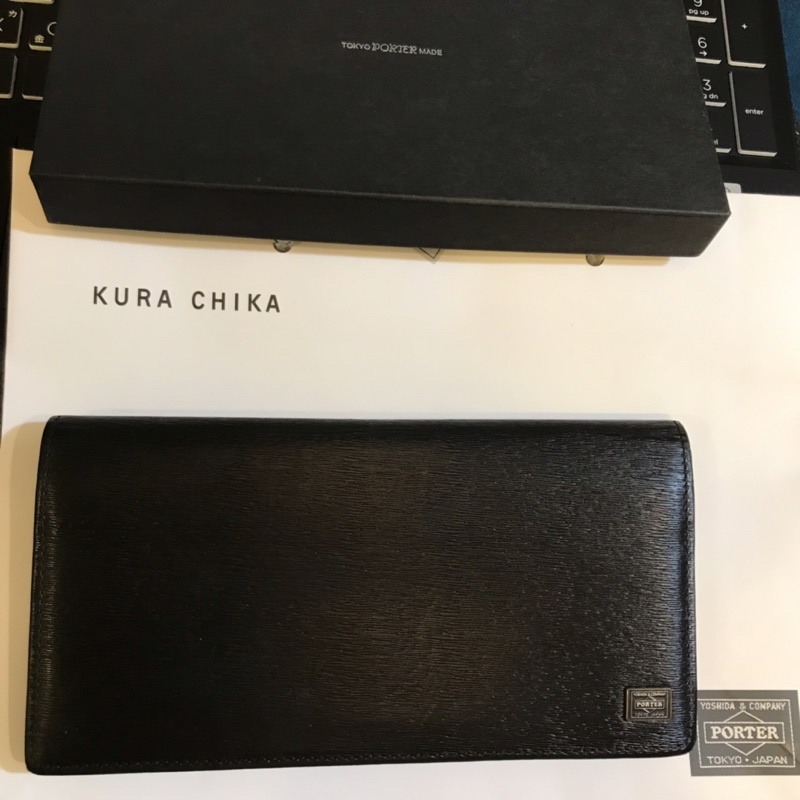 YOSHIDA PORTER Current Wallet黑色零錢長夾 日本製 直營店購入 付防塵套及紙袋 二手美品