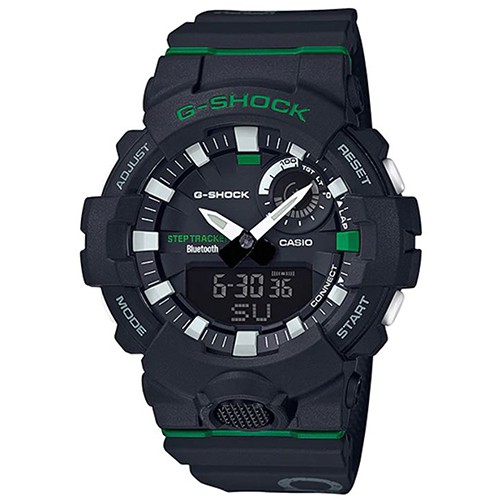 【CASIO】G-SHOCK 突破極限計步藍芽雙顯錶-黑(GBA-800DG-1A)正版宏崑公司貨