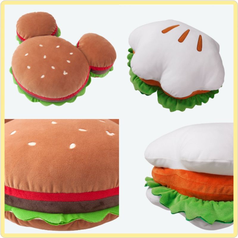 ▪️預購🉑️刷卡▪️日本東京迪士尼樂園 米奇刈包掛包 米奇漢堡 軟軟抱枕靠墊