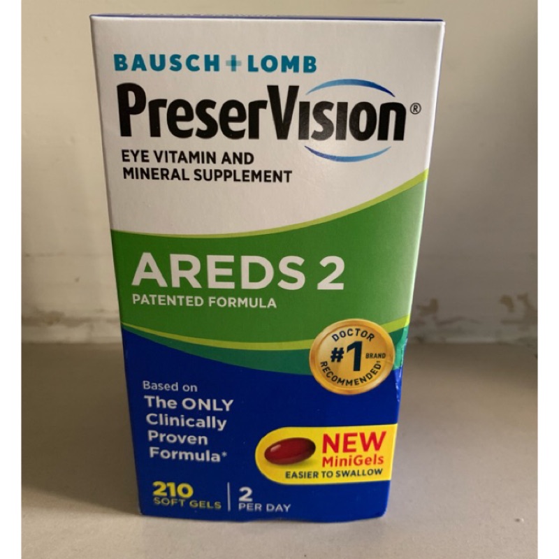 *最新現貨*&lt;代購&gt;第二代博士倫Bausch Lomb葉黃素Lutein 210顆PreserVision AREDS2