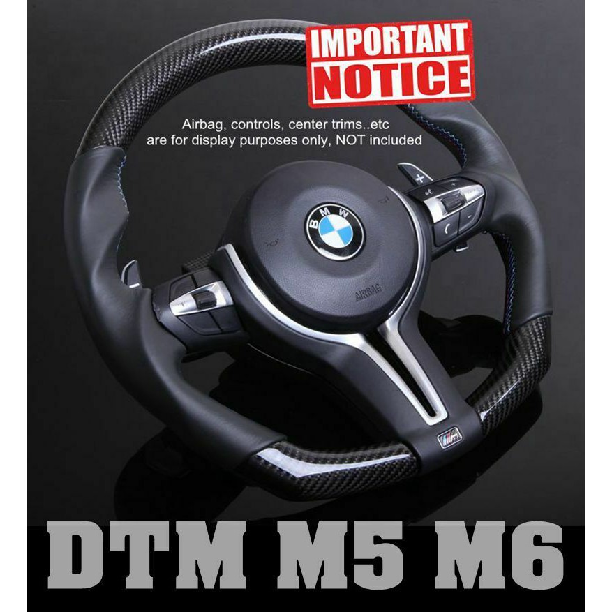 BMW 寶馬 平底碳纖維卡夢+滑面真皮方向盤 M5 M6 F10 F12 F06 F07