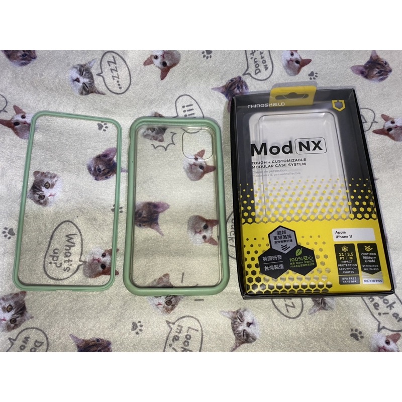 ［二手］犀牛盾 邊框背蓋手機殼 iPhone XR / 11 薄荷綠色 Mod NX