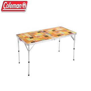 Coleman CM-26751自然風抗菌摺桌/120 70cm及40cm的2階段高度調整-大營家登山露營