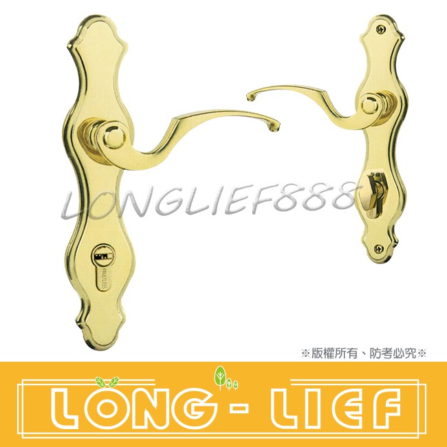 N1L7C01《FAULTLESS》加安牌崁入鎖匣式水平把手鎖 水平鎖 門鎖 卡巴 青銅金