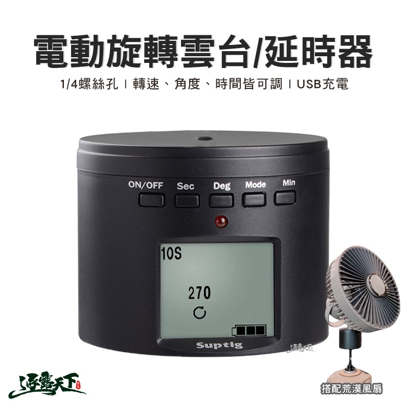 電動旋轉雲台 Claymore CARGO 荒漠風扇 F1 F2 擺頭套件 1/4螺絲 旋轉器 露營逐露天下
